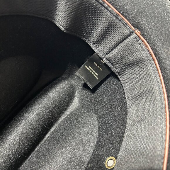 Frye Black Wool Western Cowboy Hat With Brown Leather Band Unisex - Picture 3 of 9